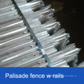 Hot DIP Galvanized Steel Palisade Fence / Powder Coated Palisade Fence